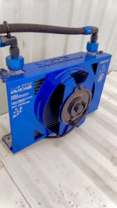 25 ชั้น แผงออยคูลเลอร์ KING พร้อมอะแดปเตอร์ลดขนาด 6 ตัว พัดลมบังลม ครบชุด งานลูมิเนียม ระบบร้อนได้ดี สีมี เลือกสี