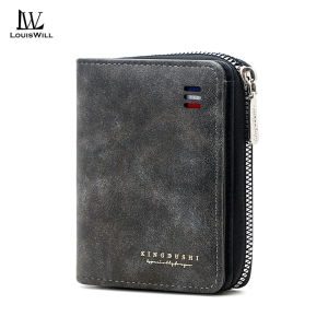 LouisWill Fashion Short Wallet Mens Retro Wallet Soft PU Multi-Functional Wallet Large Capacity Purse Multi-Card Position ID Credit Cards Holders Coin Pouch PU Leather Coin Bag Business Wallets