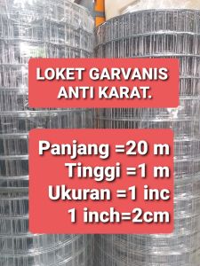 Ram Garvanis Anti Karat 1 inc Tinggi 1 m Panjang 20 m