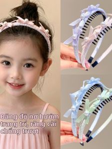 Dây Đai Tóc Chống Trượt Có Nơ và Hạt Ngọc