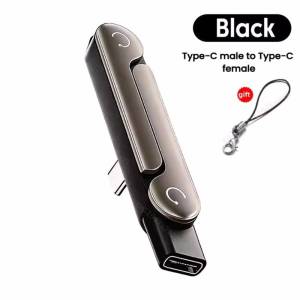 240W 2-in-1 Black/Orange Fast Charging Foldable Bracket Data Cable Type-C to Type-C Data Wire with Foldable Phone Tablet Stand