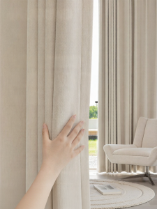 JINCHAN | No Drilling Easy Install Double-faced Chenille Full Blackout Curtains