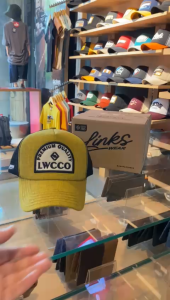 LINKSWEAR TOPI PRIA DISTRO TRUCKER HAT CAPS TOPI JARING YELLOW DENIM BLACK