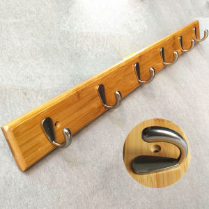 Strong Adhesive Wall Hanging Hooks Real Wood Bedroom Clothes Door Back Hat Hooks No Drilling Needed Powerful Adhesive Hooks