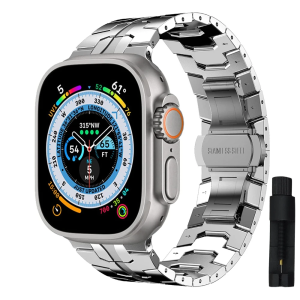 Ultra 2 Titanium Color Strap For Apple Watch 49mm 45 44mm 42 46mm Luxury Metal Band iWatch SE 38 40 41mm Stainless Steel Bracele