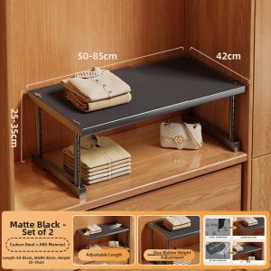 evesigar | Adjustable Storage Organizing Layered Shelf Rack