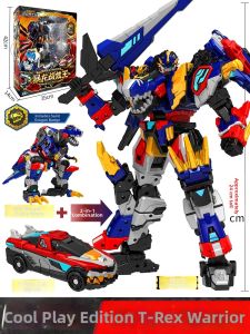 MINI FORCE | Licensed Thunder T-Rex Deforming Mecha Robot Toy for Boys