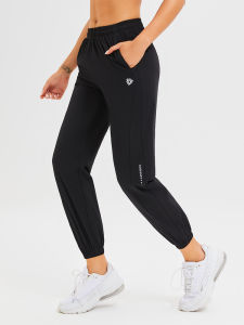 Cosleaf Womens Sporty Long Pants Casual Cuffed Fitness Trousers Professional Running Breathable Training Yoga Pants