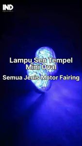 Lampu Sein Tempel Mini LED Untuk Semua Jenis Motor Fairing Ninja 250 300 R15 R15 R25 GSX 150 CBR R15 R25 Sen Oval Kecil Merah Biru Kuning