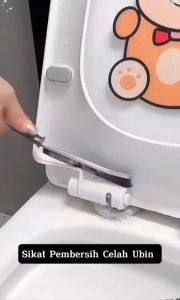 Sikat Pembersih Celah Ubin Keramik Toilet Dapur Jendela/Hard-Bristled Crevice Cleaning Brush/Gagang Panjang/Tahan Lama/Multifungsi - FR GALLERY