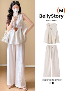 Maternity Summer Outfit 2025 New Style Mom Fashionable Sleeveless Vest Top And Pants Two-Piece Set Thin Basic Packaged