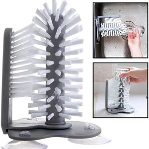 【Buy 1 Free 1】Sink Water Bottle Cleaning Brush Glass Cup Brush Goblet Mugs Cleaner Strong Suction Lazy Clean Brush Cup Glass Bar Kitchen Tools
