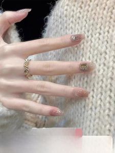 MONLEYTA | Nhựa móng tay thủ công Pure Handmade Nail Art 2025 Mẫu mới Mùa thu đông Cảm giác cao cấp Móng ngắn và trung bình Móng tay dán hoàn thiện