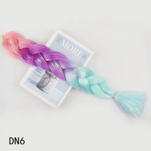 H&STAR Ombre Synthetic 24inch Glitter Jumbo Braids Extensions Sparkle Rainbow Colored Braiding Hair For Women DIY Hairstyle
