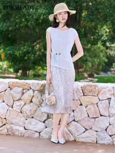 POEMLADY | Vacation Style Knit Top Dress Set