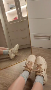 24021 Kaos Kaki Wanita Panjang Tipis Kaos Kaki Cewek Polos Tinggi Sebetis model Ruffle Katun Premium