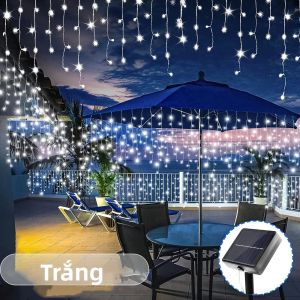 Đèn Năng Lượng Mặt Trời Ngoài Trời LED 8 Chế Độ Chiếu Sáng Halloween Lễ Tạ Ơn Giáng Sinh Ngày Lễ Sân Trang Trí Trắng Đa Màu Trắng Ấm