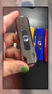 Electronic Lighter USB Rechargeable Portable Windproof Smoking Accessories Tools Multicolor Lighters Ultra-thin Mens Gifts