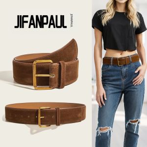 IQGD | Retro Style Wide Belt with Suede Leather