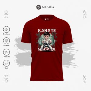 Madaha Kaos Baju Dry fit Jersey Olahraga Karate Hokkaido