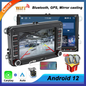 Car Radio 2Din Android 12 Autoradio Carplay Multimedia Player Car Systems for VW Volkswagen Golf 5 6 Passat B6 Jetta MK5 MK6