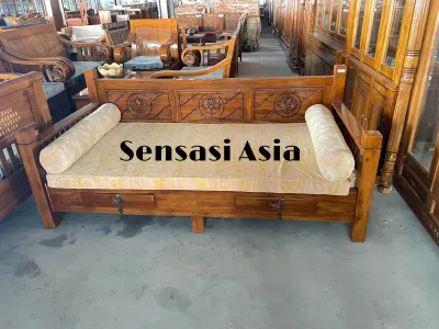 Daybed Kayu Jati SoFa Bed Jati Teak Wood Daybed