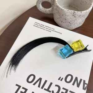 Quirky Hair Clips Womens Side Hair Accessories Fake Hair Poodle Duckbill Clip Rockabilly Style Hair Accessories