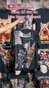 Kaos Motif Kucing Hitam / Kaos Pria Dewasa / Kaos DIstro Pria