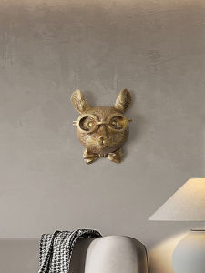 Animal Heads Wall Decor Animal Sculptures Wall Decor Resin Animal Head Wall Hanging Decoration for Living Room Bedroom