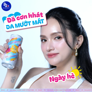 [Thùng 24 Lon] Nước Uống 82X Beaut Giải Khát Lành Mạnh Bổ Sung Collagen Không Đường Ít Calo Vị Ổi Hồng 245ml/Lon