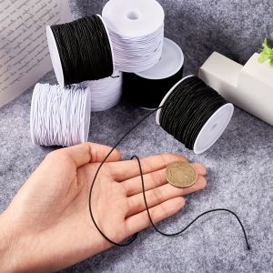 เชือกยางยืด 1 มม. 50 ม./ม้วน เชือกยืดหยุ่น แข็งแรง สำหรับทำสร้อยข้อมือ เครื่องประดับ งานฝีมือ DIY งานประดับลูกปัด