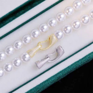 จี้สร้อยคอไข่มุก DIY ชุบทองแดง 925 ลูกปัดไข่มุก หัวเข็มขัดเชื่อม หัวเข็มขัดสร้อยข้อมือ หัวเข็มขัดเสื้อกันหนาว