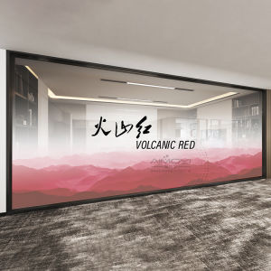 Office Use Gradient Scenic Glass Film New Chinese Style Foggy Landscape Dividers Decorative Stickers Privacy Screen Protection