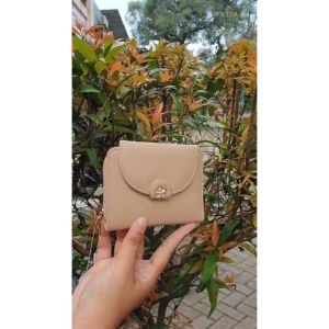 HANAMI Dompet Lipat Wanita Branded Samala Coklat Cantik Aesthetic Premium Polos Simple WA1046B7