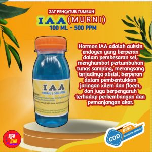 ZPT IAA kelompok hormon auxin yang berfungsi mempercepat perpanjangan akar  lebih dari biasanya 100ml 500ppm