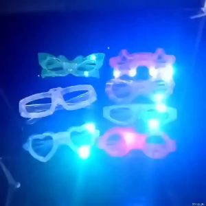 10-50pc LED Glasses Neon Glow In The Dark Party Favor Supplies Light Up Glasses for Adults Kid Birthday Wedding Party Accessorie
