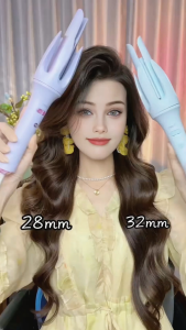 32/28MM Automatic Curling Iron Hair Curler with 3 Temperature Adjust Anti-Scald Anti-Tangle Auto Rotating Curling Wand