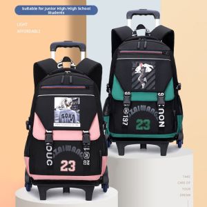 KUZAIWANGZI | Waterproof Durable Large Capacity Detachable Wheeled Backpack