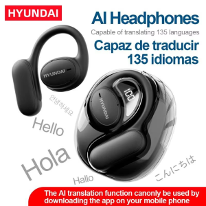 Hyundai | AI Earphones HYUNDAI OWS Ear Hook Earbuds Sports Headphones AI Real Time Translation Meeting Travel Business Choice Openair5 AI