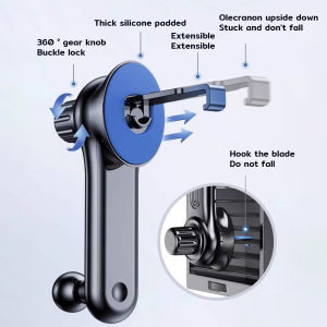 MaxPlus Car Air Outlet Phone Holder 360 ° Rotating Telescopic Car Phone Mount