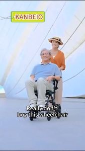Folding wheelchair small portable elderly simple hand pushed wheelchair