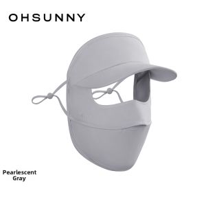 OHSUNNY | Sun Protection Anti-UV Full Face Coverage Breathable Ice Silk Mask With Hat