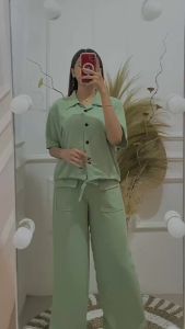 SET CARGO ATASAN CROP CRINKLE AIRFLOW SETELAN CROP TRENDY CELANA KULOT CARGO
