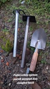 Paket Set Berkebun 3 Pcs Garuk Cangkul Sekop Mini - Alat Pembersih Gulma Pemotong Rumput Berkebun