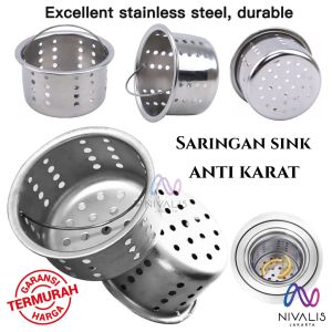 SMF.J405 saringan keranjang bak cuci piring wastafel stainles steel