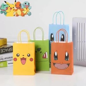 Takara Tomy | 1/4 Pokémon Hoạt Hình Anime Túi Quà Giấy Có Tay Cầm Cho Tiệc Sinh Nhật Kẹo Ăn Vặt Đóng Gói Vật Dụng