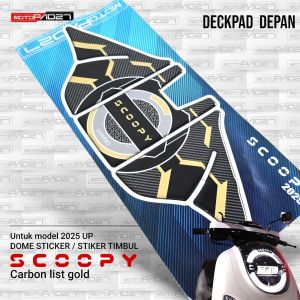 stiker motor resin timbul deckpad depan honda scoopy 2025
