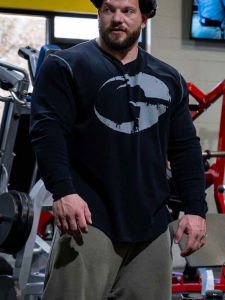 Gasp Long Sleeves Outwear Waffle Sports Plus Size Loose Bodybuilding Fitness Training Heattech Breathable Bottoming Fashion Men