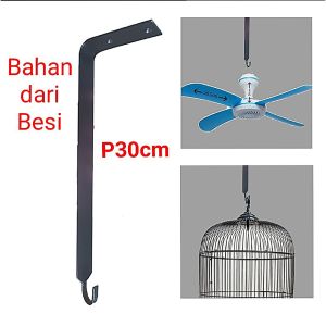Gantungan kipas angin gantung panjang 30cm bahan besi