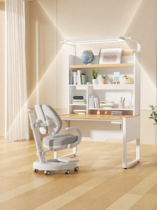 EYESPRO | Adjustable Desk with Storage Child Study Table Semi-solid Wood Set
